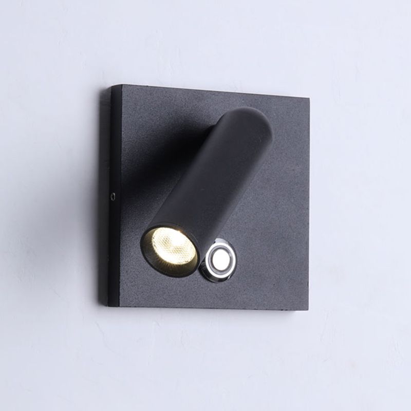 Modern Simple Wall Light Square Shape Wall Lamp with Aluminum Shade for Bedroom