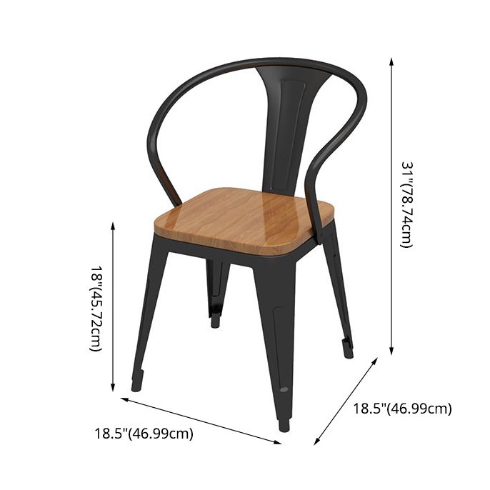 Industrial Style Solid Wood Top Dining Table with Rectangle Dinette Set with 4 Legs Table