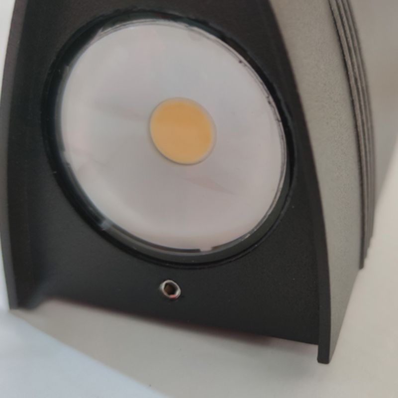 Simple Wall Sconce Rectangle Outdoor Sconce Light Fixture in Black