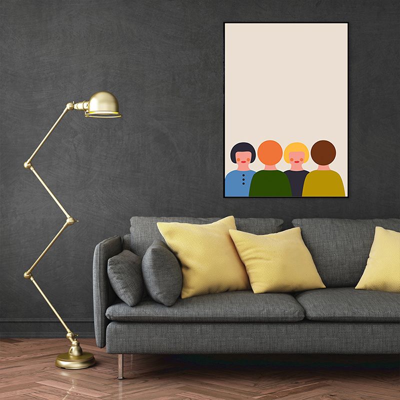Blozende karakters Art Print Pastelkleur Noordse esthetiek Wanddecoratie voor studio