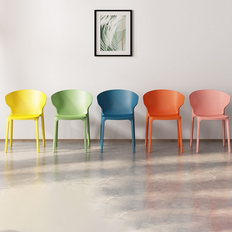 Scandinavian Plastic Side Chair Wingback Dining Kitchen Room Chair