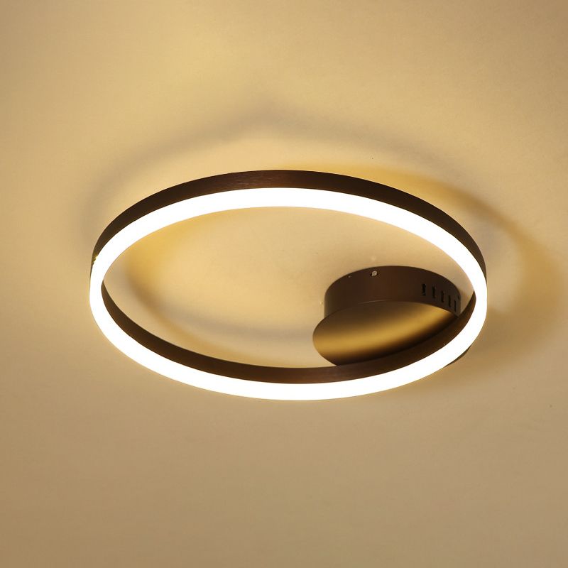 Luminaire de plafond circulaire de style moderne, plafonnier semi-encastré en métal multi-lumières
