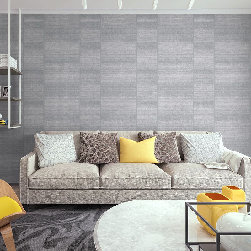 Flock Fabric Wall Covering Ombre Geometric Texture Wallpaper for Bedroom Decoration