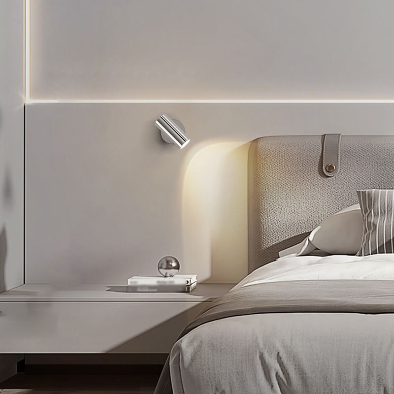 Modernism Pivoting Wall Sconce Cylinder Reading Wall Light for Bedroom