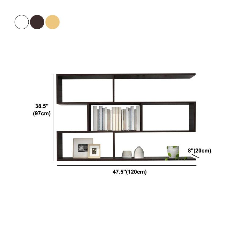 Modern and Contemporary Shelf Bookcase Wall Mounted Wooden Book Shelf for Office