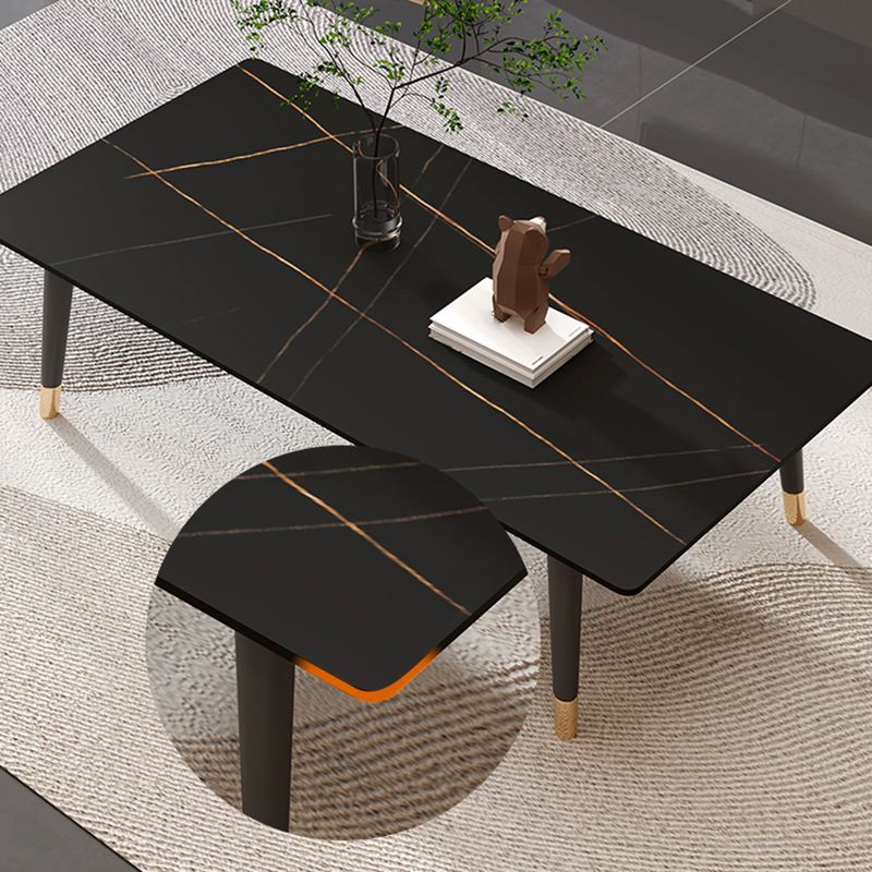 4 Legs Single Coffee Table Modern Slate Rectangular Coffee Table