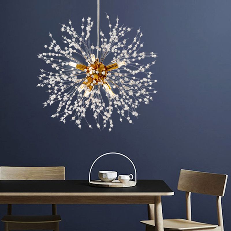 Modern Dandelion Chandelier Light Fixtures Multi-Head Suspension Pendant Lamps