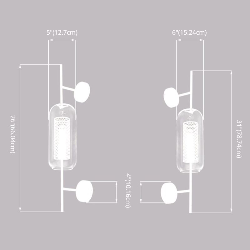 Vintage industrielle geometrische Wandmontage mit Beleuchtungsglaswandhalterung für Wohnzimmer