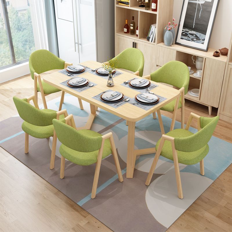 Modern 1/4/5/7 Pieces Dining Set Rectangle Wood Dining Table for Dining Room