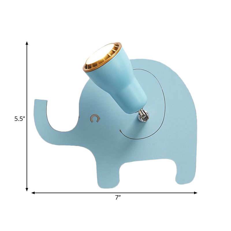 Nordic Horn Shape Wall Sconce 1 Head Metal LED Wall Light with Animal for Game Room