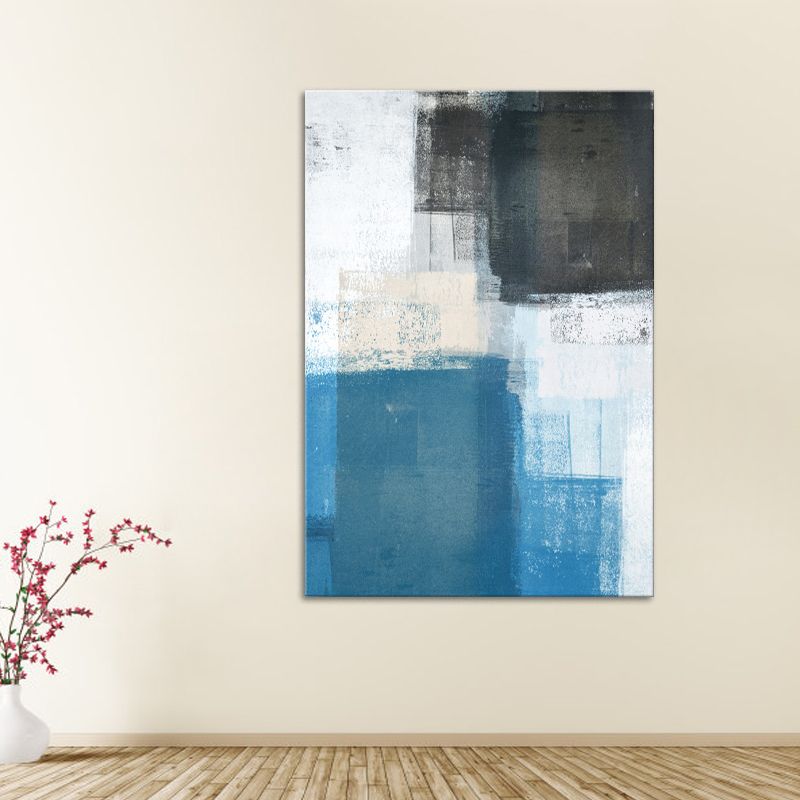 Peinture à l'huile avec blocs de couleurs, toile imprimée, modernisme, décor mural texturé pour salon