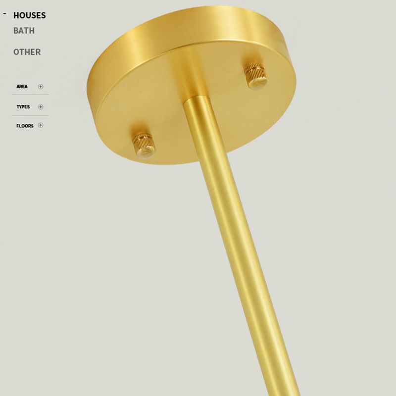 Lampade a lampadario moderne lampade a sospensione a sospensione multipla con tonalità di vetro