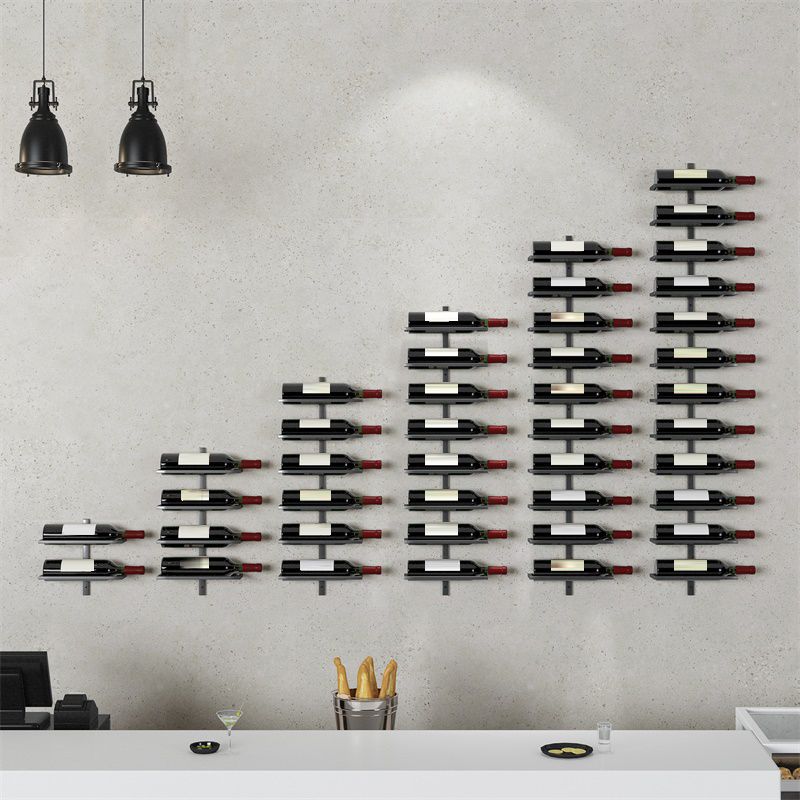 Wall Mounted Wine Bottle Holder Contemporary Metal Wine Rack Bottle