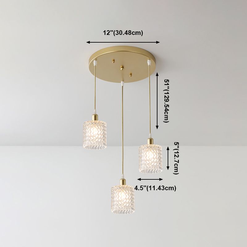 Bar Hanging Pendant Light Vintage Glass Ceiling Pendant Light with 3 Lights