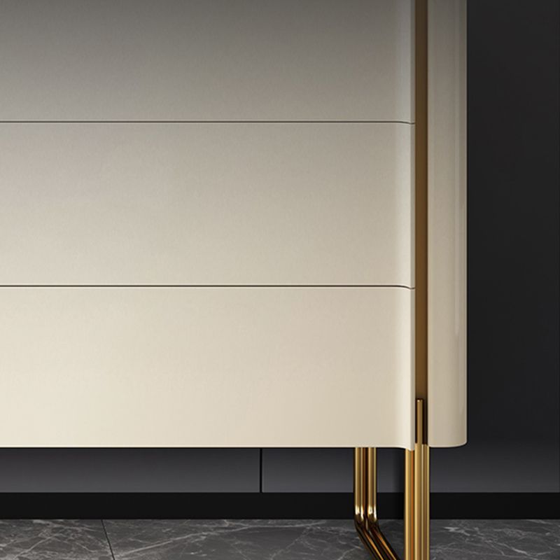 Stone Storage Chest Dresser Classic Glam Dresser with Drawers