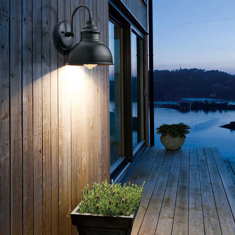 Dome Wall Mounted Lamps Vintage Industrial Metal Wall Sconces Lighting Fixtures for Courtyard