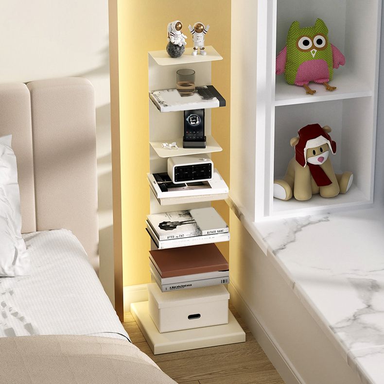 Closed Back Book Shelf Stackable Steel Bookcase Shelves Included