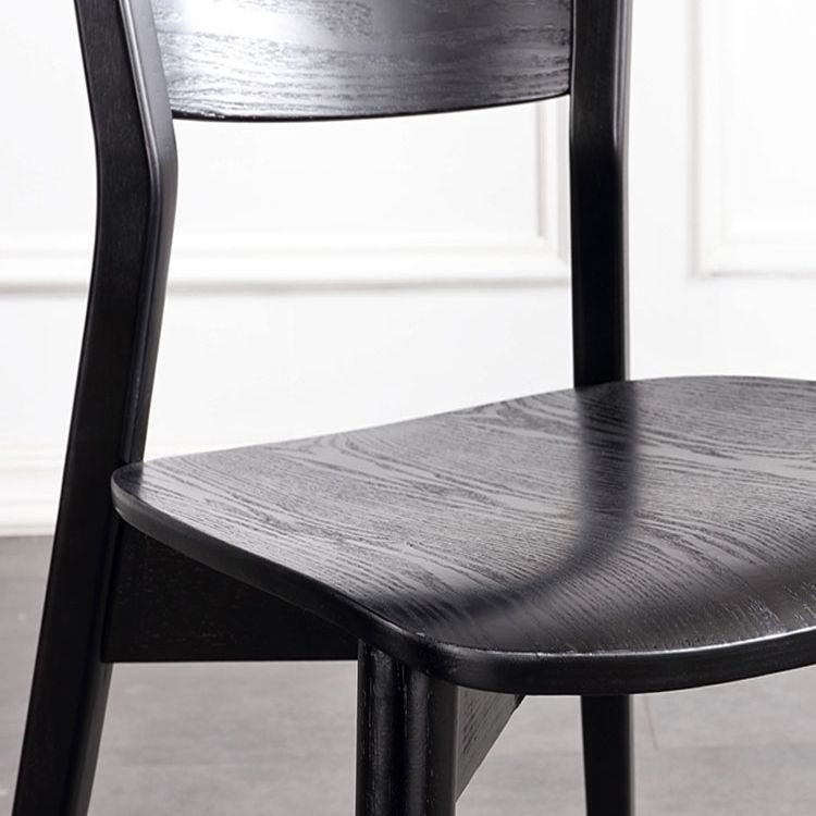 Chaises de salle à manger latérales en bois contemporaines, sans accoudoirs, à dossier ouvert, pour usage domestique