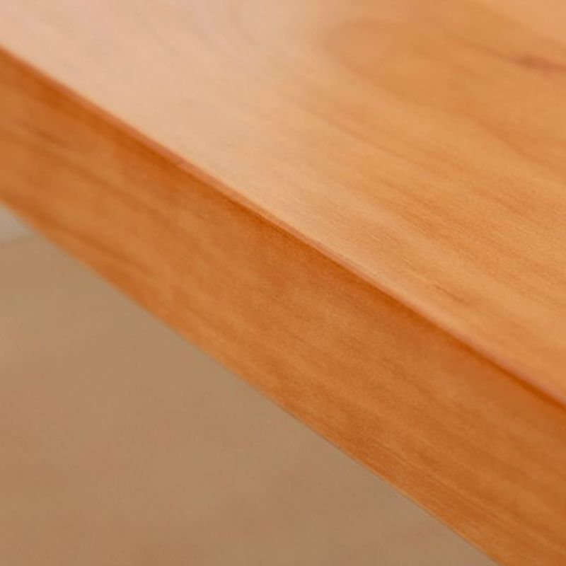 Rectangle Solid Wood Coffee Table with Acrylic Base Scandinavian Cocktail Table