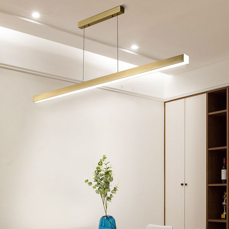 Nórdica característica simple de estilo moderno Led Hanging Island Luz para bar de comedor para el comedor