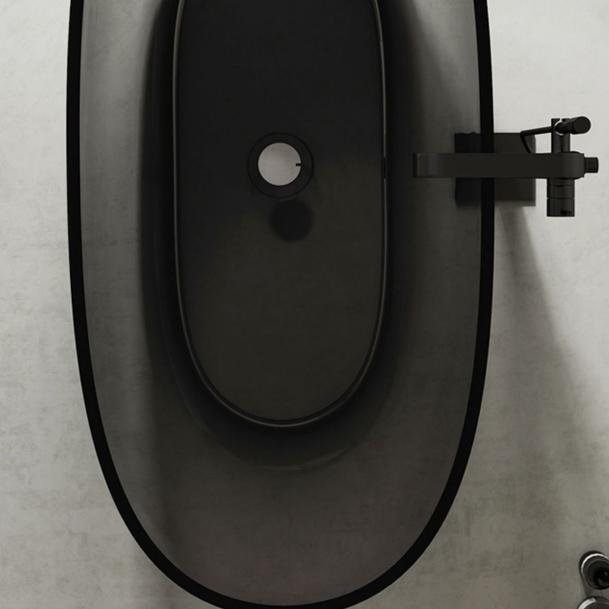 Antique Finish Soaking Bath Tub Stand Alone Modern Oval Bathtub