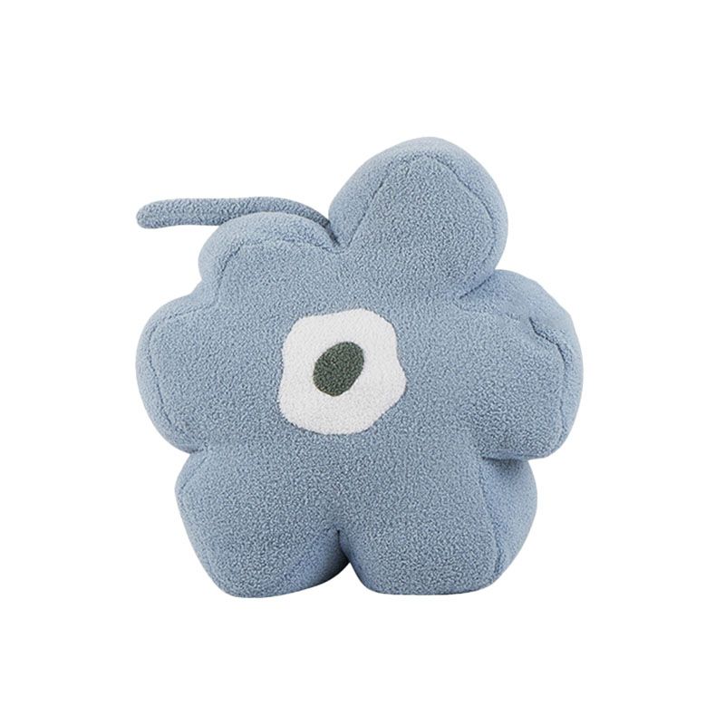 Contemporary Pouf Ottoman Velvet Upholstered Flower Shape Ottoman