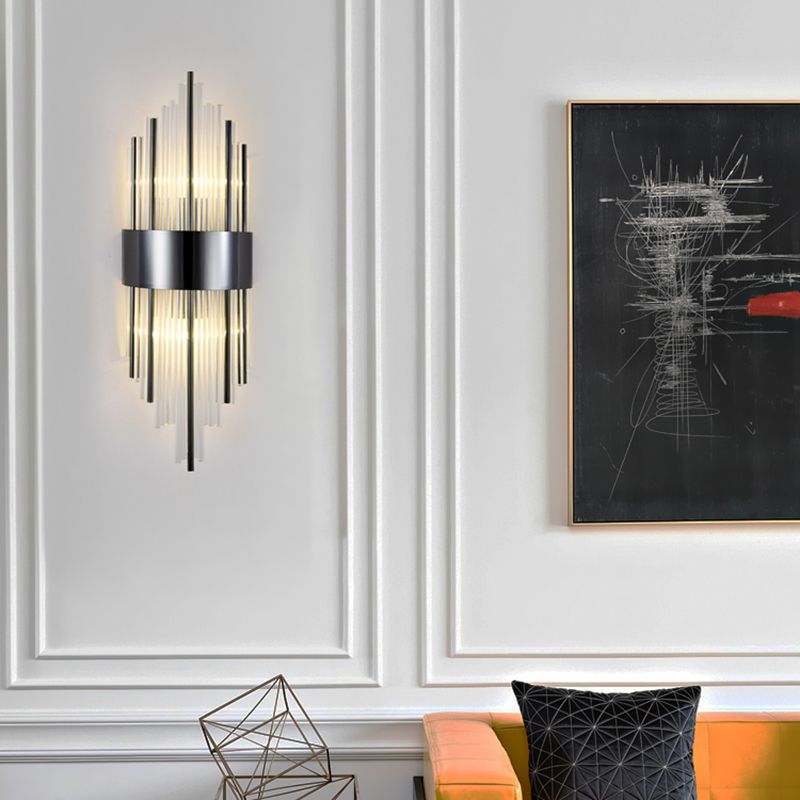 Kristal gearceerde muur sconce verlichting hedendaagse stijl muur gemonteerd verlichtingsarmatuur