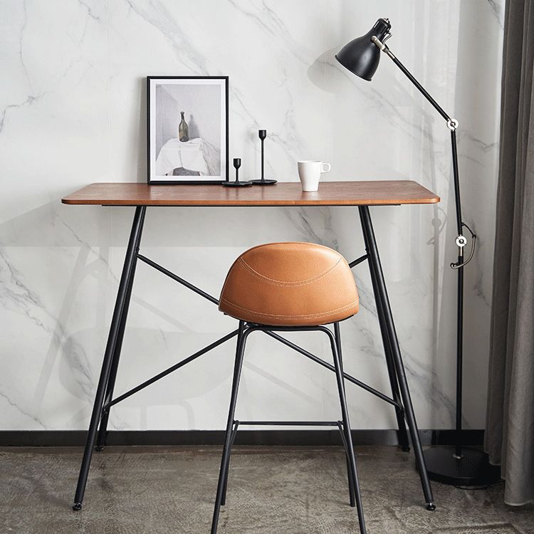 Taburetes de mostrador negro industrial taburetes de bar tapizado de hierro Bristol con asiento de cubo