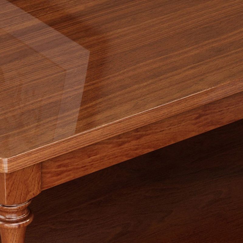 13.7" W X 23.6" H Farmhouse Wood Side Table Two-Drawer Side Table with Wheels