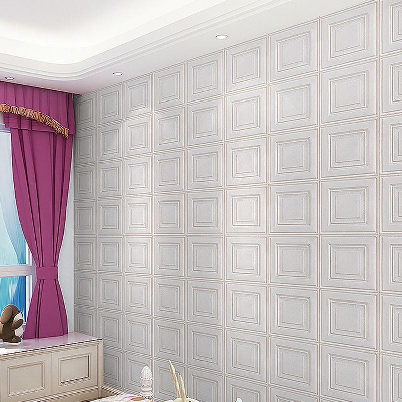 Contemporary Wall Plank 3D Brick Bathroom Wall Panels Set of 2