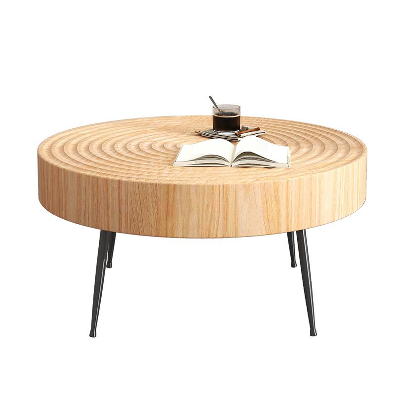 Scandinavian Round Wood Cocktail Coffee Metal 3 Legs / 4 Legs Coffee Table