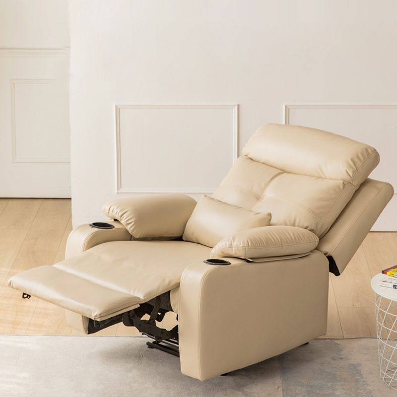 Contemporary Rocking Home Theater Recliner Solid Color Home Theater Recliner