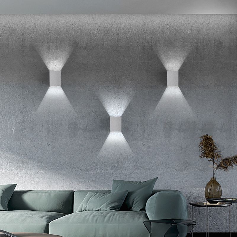 Quaderwandleuchte moderne 1-Licht-Wandlampe mit Zementschatten für Gang