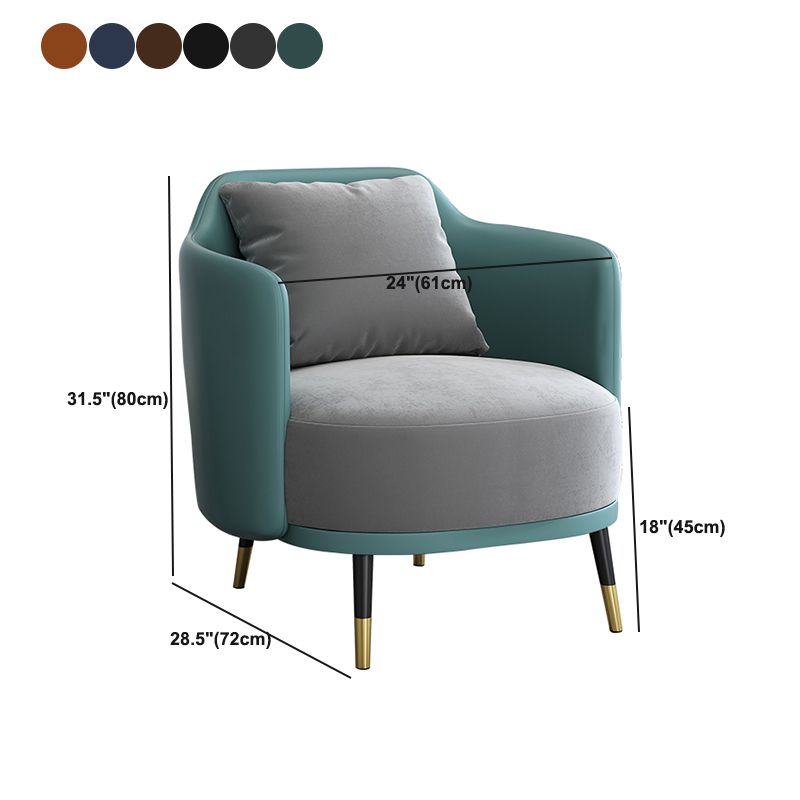 28"D X 24"W X 31" H Recessed Arms Pillow Back Armchair For Living Room