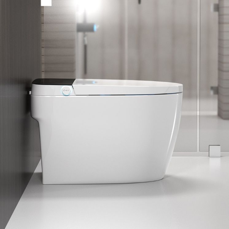 Ceramic Floor Standing Bidet Elongated Heated Seat Bidet in White