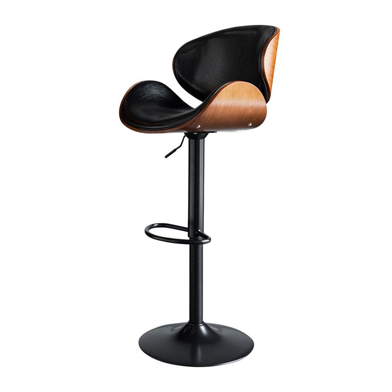 Taburete de bar de metal de estilo moderno con taburete de bar giratorio y de altura ajustable de 32 pulgadas