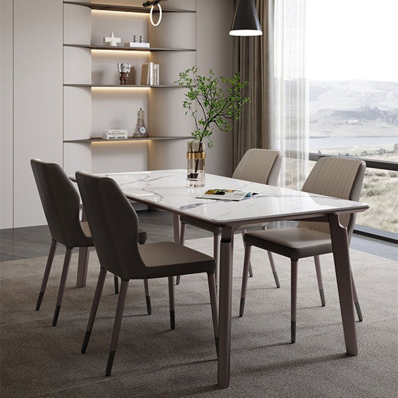 Modern 1/3/4/5/6 Pcs Dining Chairs Set Sintered Stone Dining Room Set