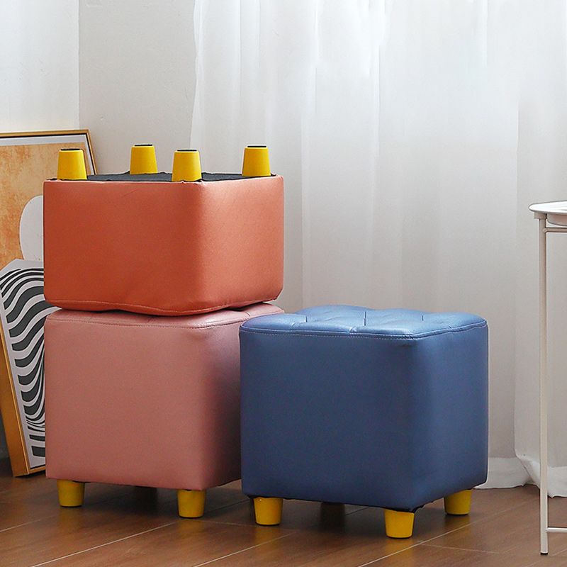 Modern Standard Pouf Water Resistant Square Cube for Home Decor