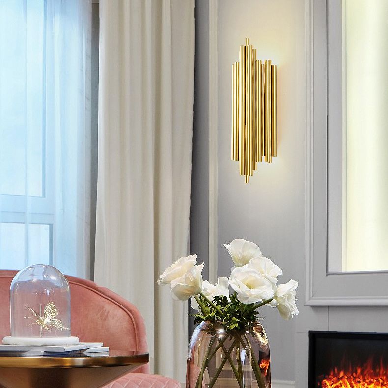 Gouden wandlamp met 4 licht in moderne creatieve stijl smeedijzeren stagger wandlicht