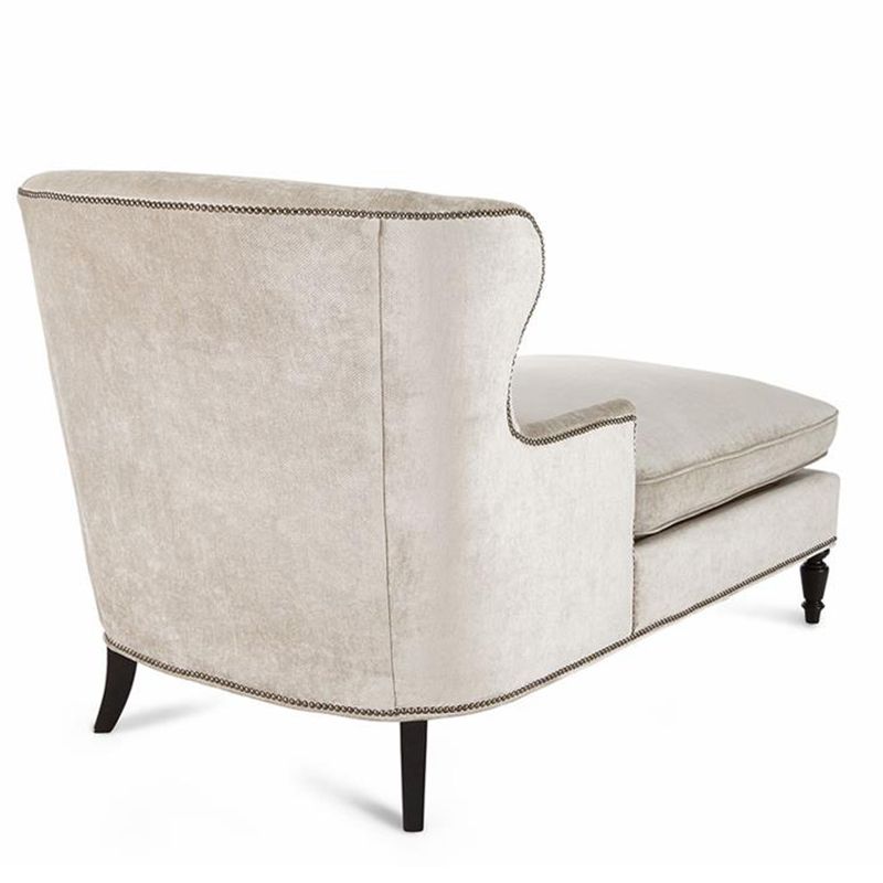 French Country Upholstered Chaise Lounge Couch Micro-velvet Chaise Lounge Chair