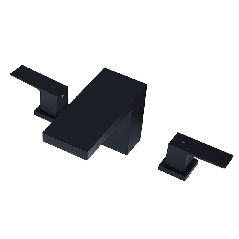 Modern Bathroom Faucet Rod Two-handle Waterfall Bathtub Faucet