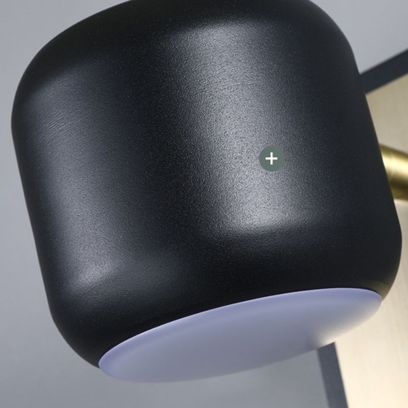 Nordic Style Drum Vanity Lamp Metal Bathroom Rotatable LED Wall Light Fixture