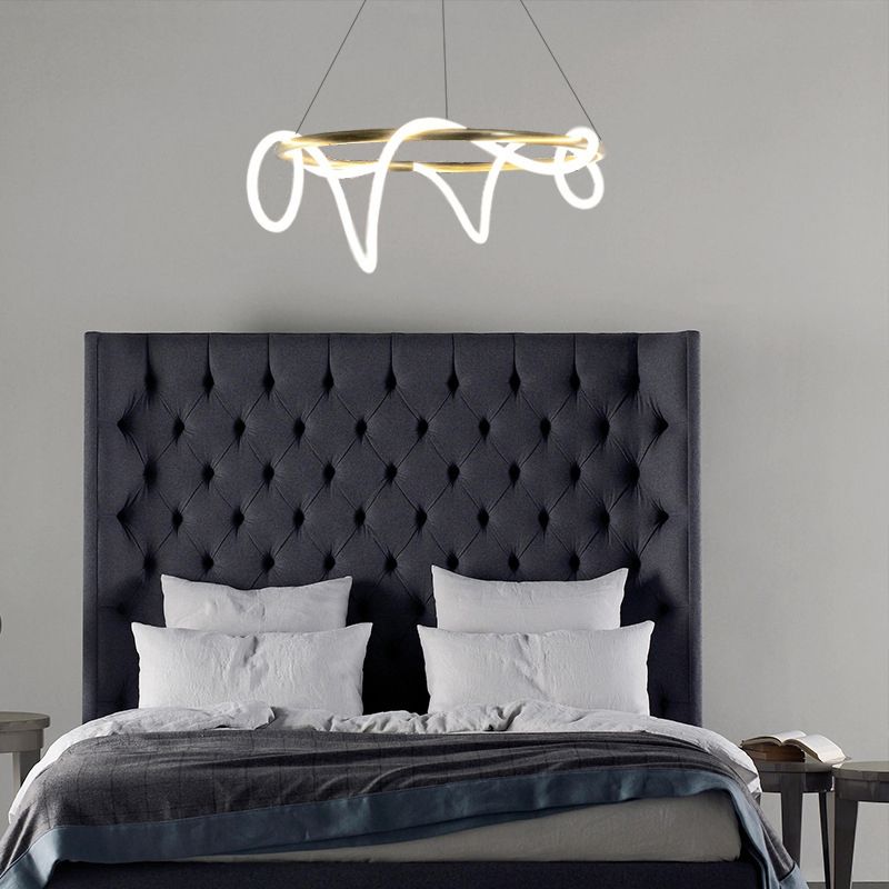 Lampadario a LED a LED a LED GOLD Minimalista acrilico appeso a soffitto per soggiorno