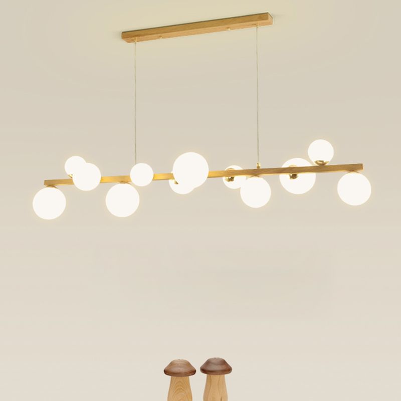 Nordic Style Iron Hanging Lamp Ball Shape Island Light Fixture for Bedroom