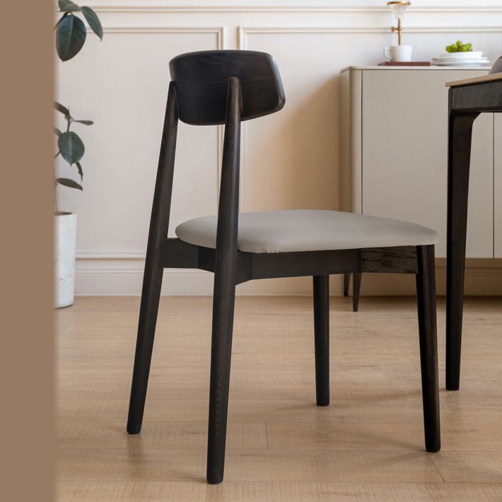 Contemporary Wood Open Back Armless Dining Chairs(Set of 1/2/4/6/8)