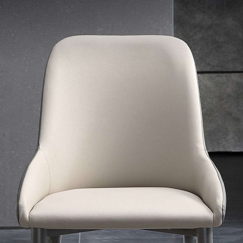 Contemporary Dining Chair Arm Side Chair for Kitchen with Metal Legs