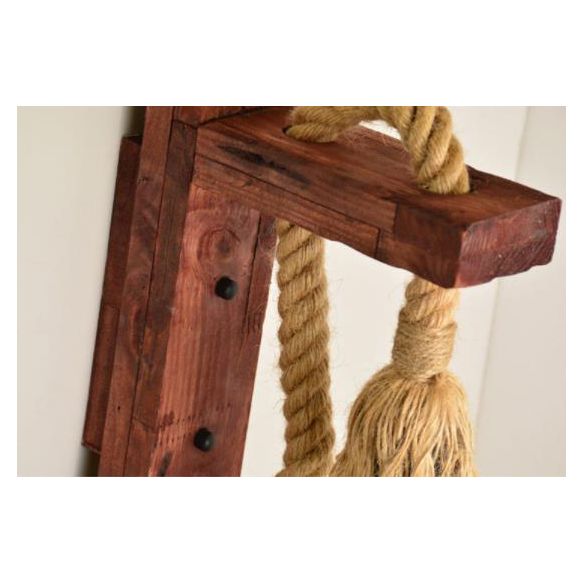 Retro Pastoral Style Exposed Bulb Wall Light Sconce Wood 1 Light Sconces