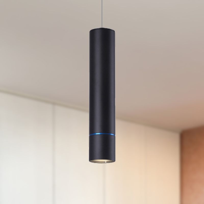 Nordic 1 Light Suspension Light with Metal Shade Pink/Blue/Green Pipe Ceiling Pendant Light in White/Warm/Natural Light