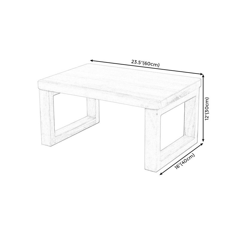 Modern Style Wooden Base Top Rectangular Coffee Table for Apartment