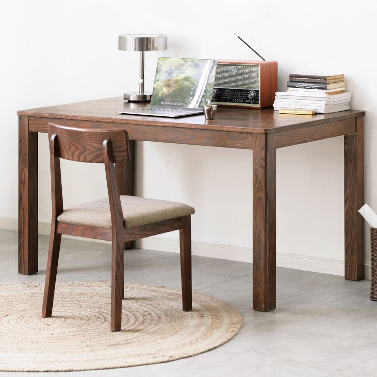 Contemporary Rectangle Dining Table Oak Solid Wood Table with 4 Legs for Kitchen Dinner Dining Room